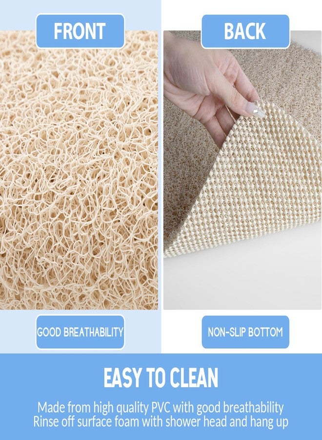 Hargiis Non Slip Shower Mat, Anti Slip Bath Mat, Quick Drying Bath Tub Mats, Foot Scrubber Mat, Anti Slip Mat for Tub, Floor, Bathroom, Home, Kitchen, Hotel (Beige 24”x24”) - Image 4