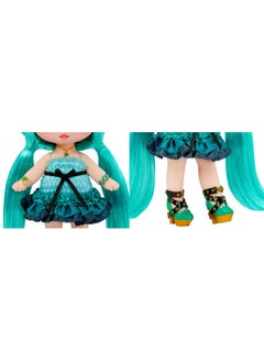 Na! Na! Na! Surprise Na! Na! Na! Surprise Sweetest Gems™ Emery Moss 7.5" Fashion Doll Emerald Birthstone Inspired with Teal Hair, Smocked Satin Dress & Brush, Poseable, Great Toy Gift for Girls Boys Ages 5 6 7 8+ Years  - Image 3