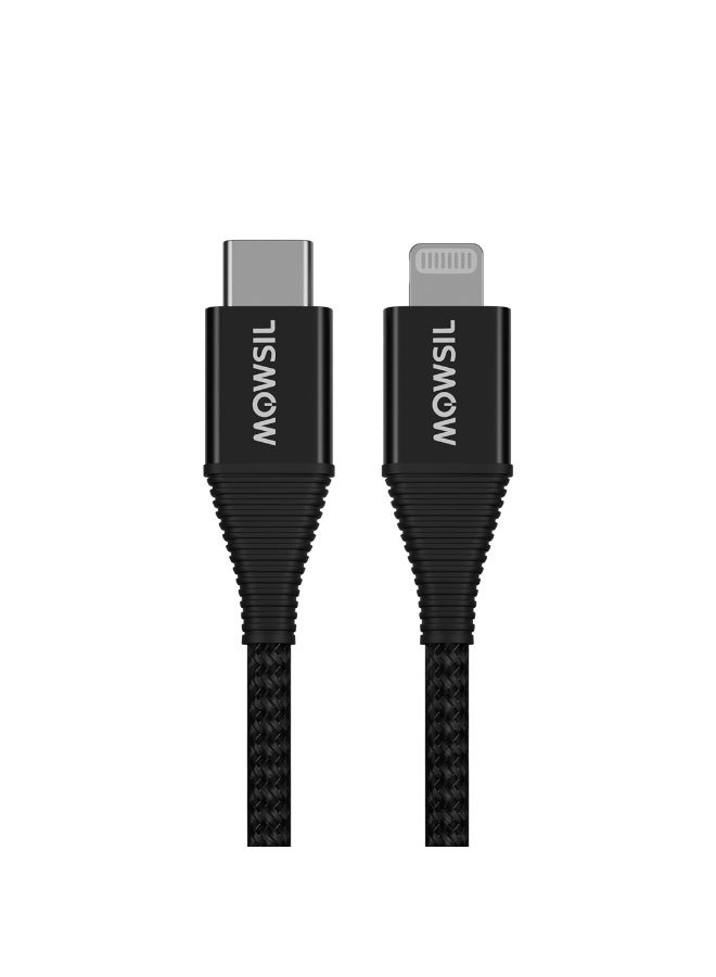 Mowsil USB-C to Lightning Cable 1.2M,60W PD,Black - Image 1