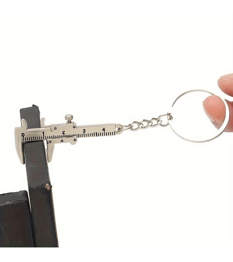 10 Mini Caliper Keychains Sliding Ruler Car Key Tools for Men Women - Image 3