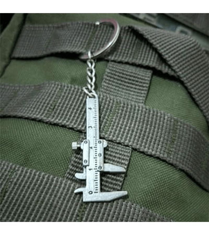 10 Mini Caliper Keychains Sliding Ruler Car Key Tools for Men Women - Image 4