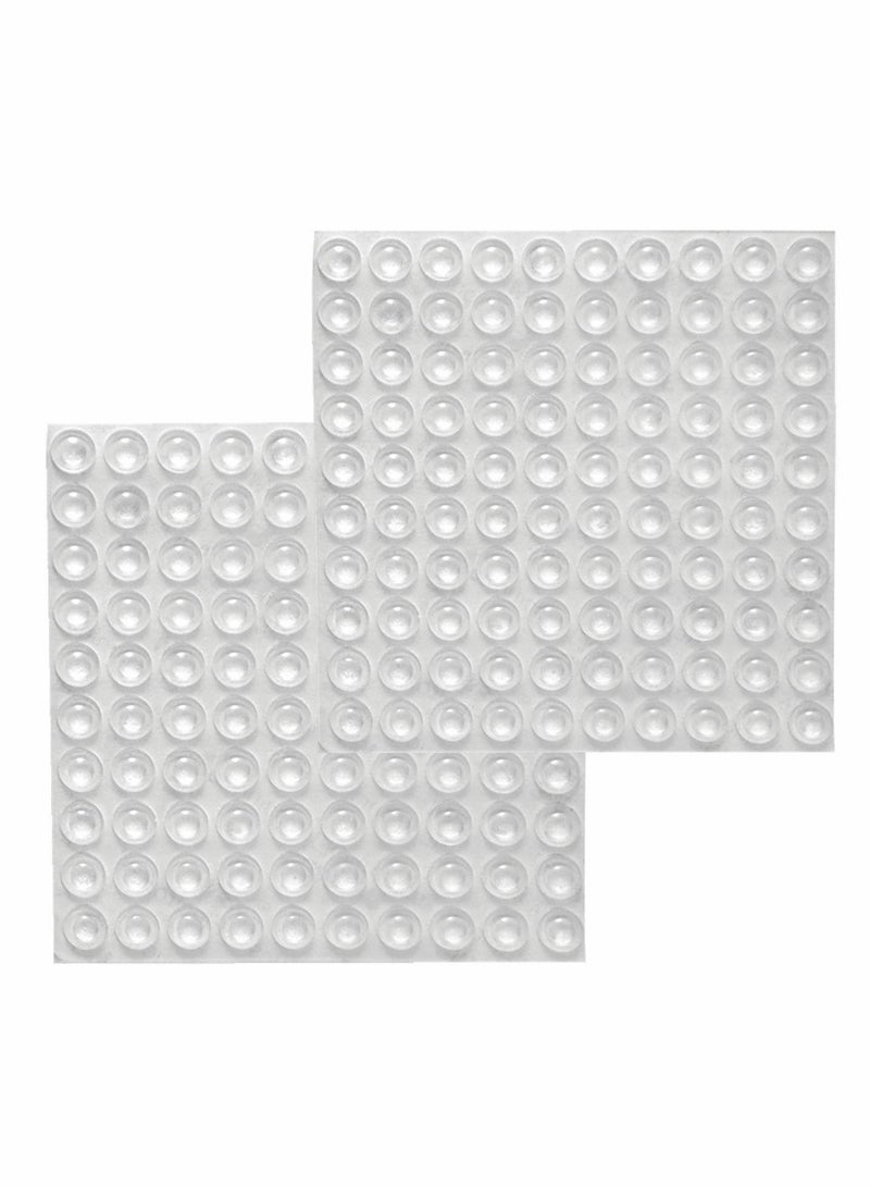 200 Pieces Rubber Feet Pads Adhesive Buffer Pads Door Bumpers Self Stick Noise Dampening Pads Small Clear Soft Silicone Close Cabinet & Furniture Bumpers 9 mm Diameter x 3 mm (Clear) - Image 1