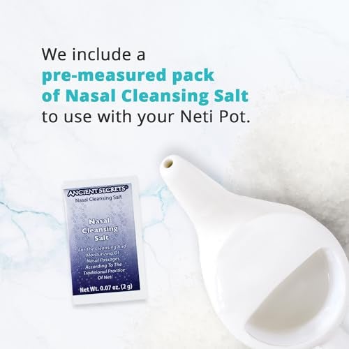 Ancient Secrets Nasal Cleansing Salt, Non-Iodized – USP-Grade Sodium Chloride for Any Neti Pot, Sinus Irrigation System, 10 Oz + Single-Use Travel Pack - Image 3