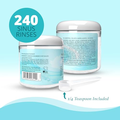Ancient Secrets Nasal Cleansing Salt, Non-Iodized – USP-Grade Sodium Chloride for Any Neti Pot, Sinus Irrigation System, 10 Oz + Single-Use Travel Pack - Image 4