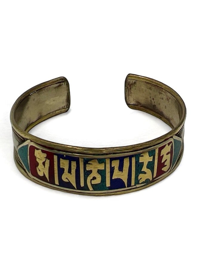 SANSKAR NEPAL Tibetan Buddhist 7 chakra copper bracelet | Cuff Bracelet Bangle | Spiritual Jewellery Mantra | Handmade in Nepal - Ideal for Gift - Image 1