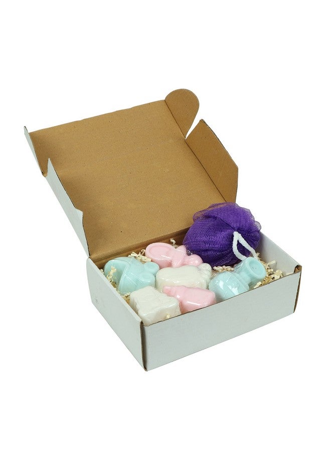 Crazy Sutra� Baby Shower Gift Set | Handmade Essentials Baby Shower Theme Soap with Body Wash and Loofah Brush | Smooth & Soft for Gifting Combo (Set of 6) - Image 1