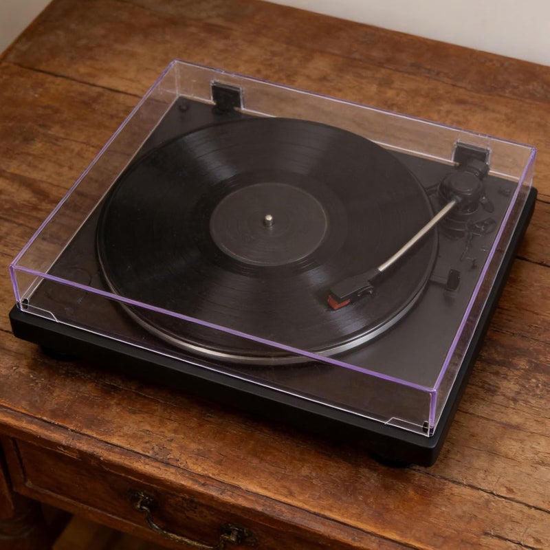 Acrylic Turntable Dust Cover - Clear Vinyl Record Player Protective Cover - Turntable Dust Case for Home Entertainment and Music Room 16.2x13.2x2.4in - Image 5
