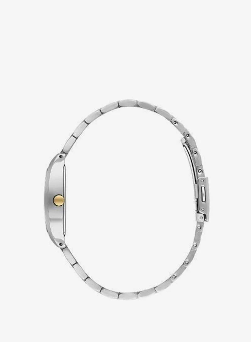 DANIEL KLEIN Women's Stainless Steel Silver Alloy Case Analog Silver Barrel Sunray Dial Japanese Quartz Premium 30 Meters Water Resistant