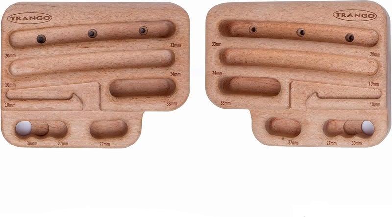 Trango Rock Prodigy Hangboard - Finger Training Board for Rock Climbing, Build Finger Strength, Home Training Board, Natural - Beech Wood, Pivot, Forge, Training Center - Image 1