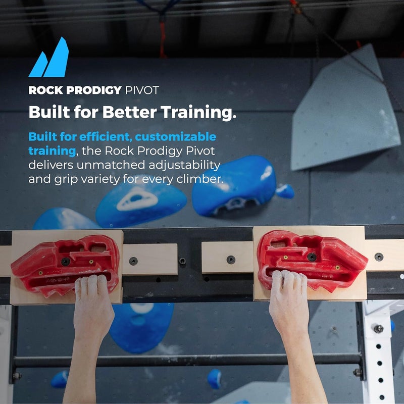 Trango Rock Prodigy Hangboard - Finger Training Board for Rock Climbing, Build Finger Strength, Home Training Board, Natural - Beech Wood, Pivot, Forge, Training Center - Image 2