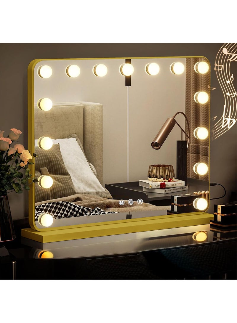 جي تي-ويل مرآة فانيتي هوليوود مع لمبات LED قابلة للتعتيم بثلاثة أوضاع لونية وتحكم باللمس  - Image 2