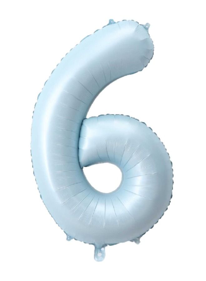 ذا بارتي بوبير 40 بوصة بالون رقم أزرق فاتح (6)v