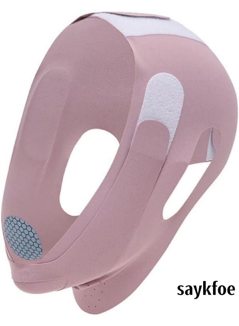 saykfoe V Line Lifting Mask Chin strap for sleeping, V Line Lifting Mask for Women, Jaw Exerciser (Medium, Purple) - Image 5
