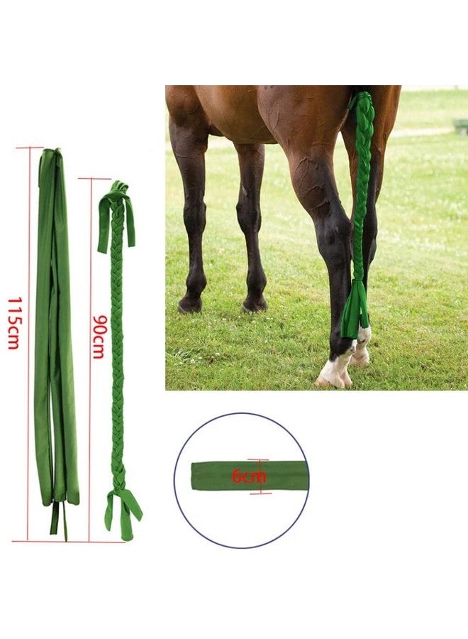 Braid-in Horse Tail Bag Durable Long with Drawstring Top (Red) - Image 2