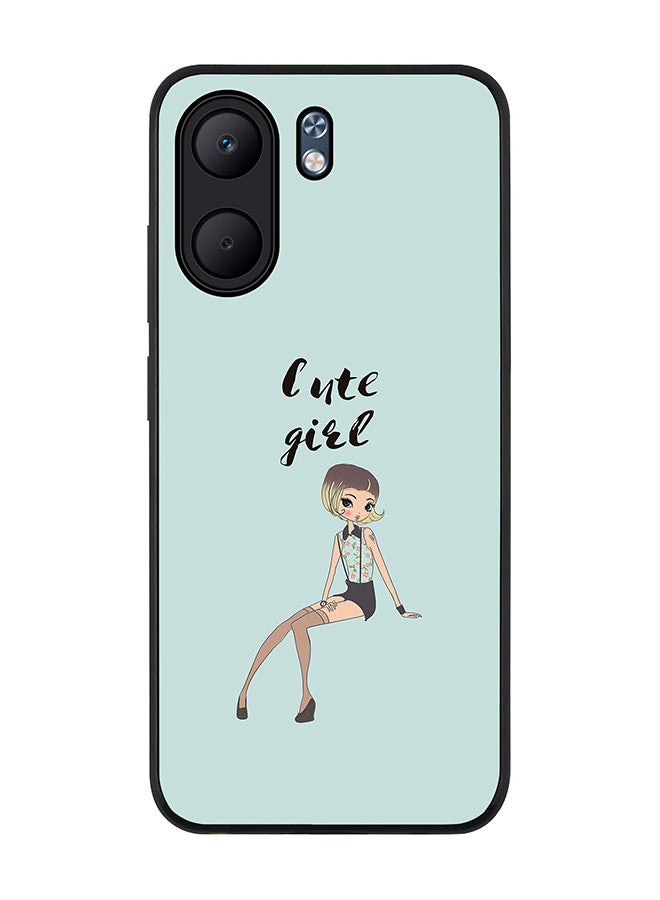 Stylizedd For Oppo A5x 5G / A5x 4G Case,Slim fit Camera Protection, Shockproof Thin Phone cover  - Shy Cute Girl