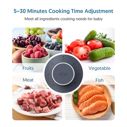 Bellababy Baby Food Maker Bellababy Baby Food Processor, Puree Blender Steamer with Reversible Steam Basket, One Button Easy Operation & Large Opening for Easy Cleaning - Image 3