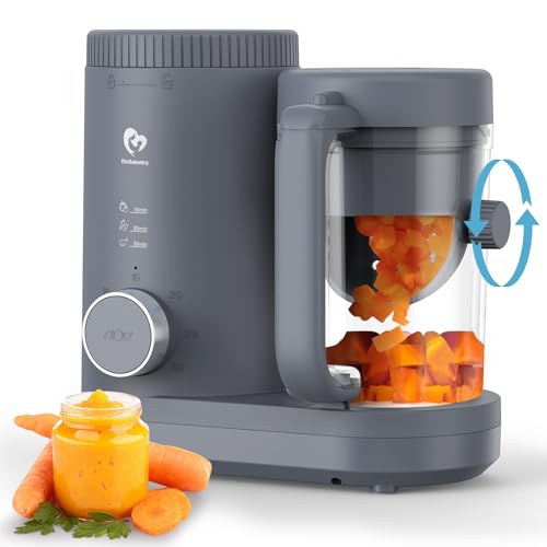 Bellababy Baby Food Maker Bellababy Baby Food Processor, Puree Blender Steamer with Reversible Steam Basket, One Button Easy Operation & Large Opening for Easy Cleaning - Image 1