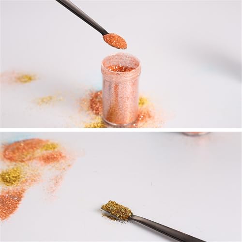 Briartw 5 Colors 304 Stainless Steel Craft Spoons Set for DIY Scrapbooking Glitter Embossing Powders Sequins and Other Small Embellishment Craft Cardmaking High Lighten - Image 3