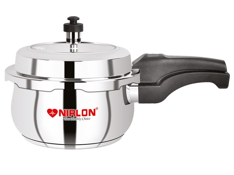 NIRLON Sandwich Bottom Induction Friendly Outer Lid Stainless Steel Pressure Cooker, 2.5 Litre - Image 1