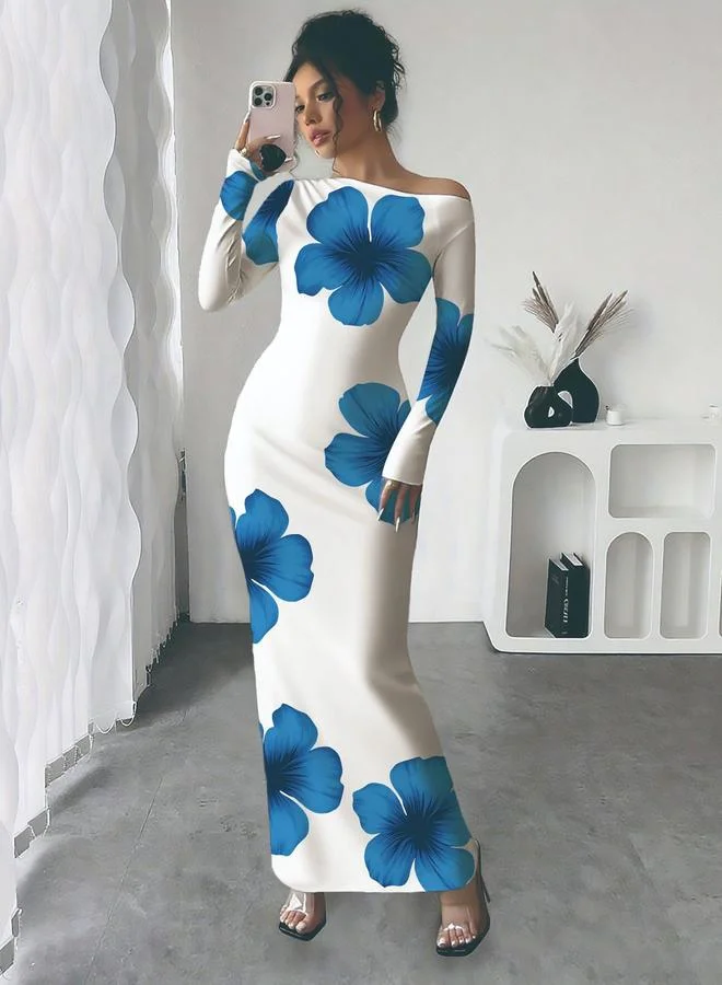 Take Two Women Floral Print Bodycon Maxi Dress