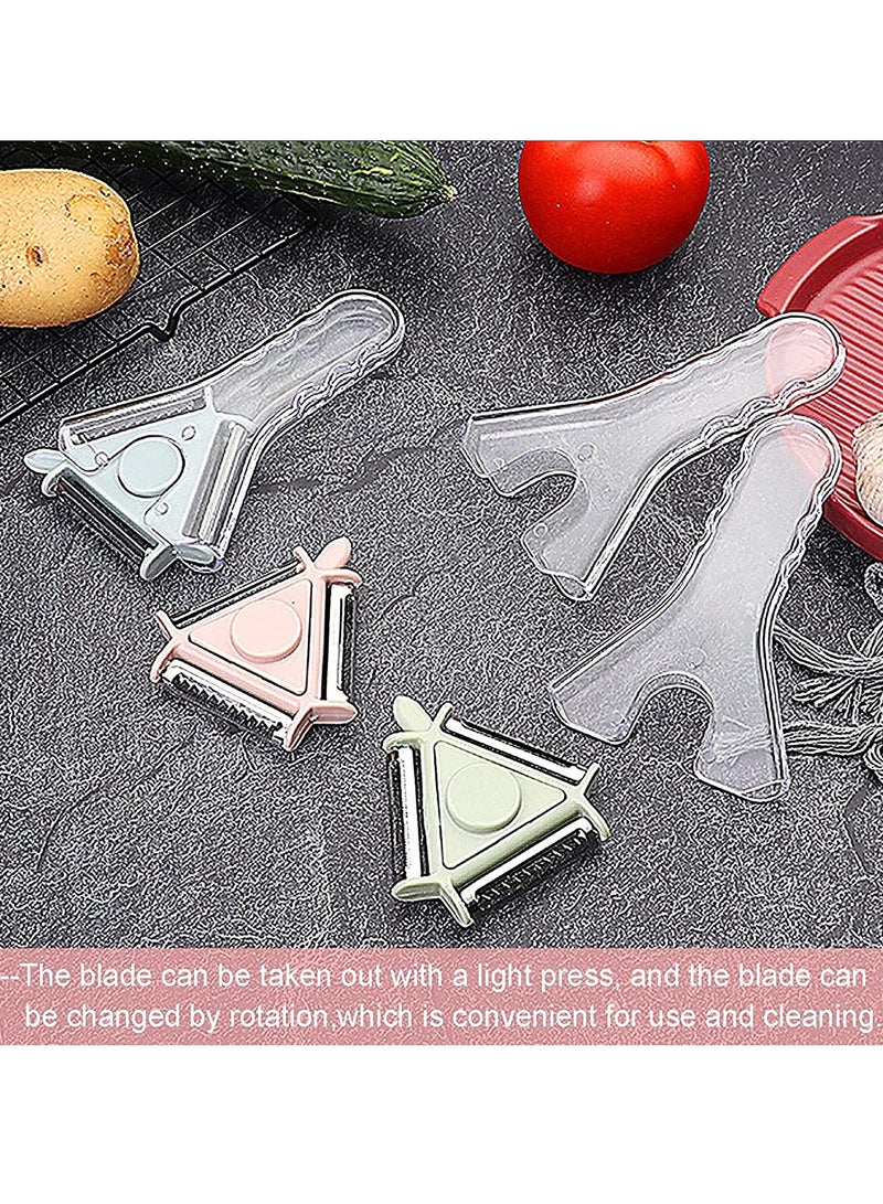 SYOSI Vegetable Peelers for Kitchen Multi Functional Peeler for Potato Carrot Apple Veggie Fruit with Ergonomic Non Slip Handle Sharp Blade Good Grip Durable  - Image 4