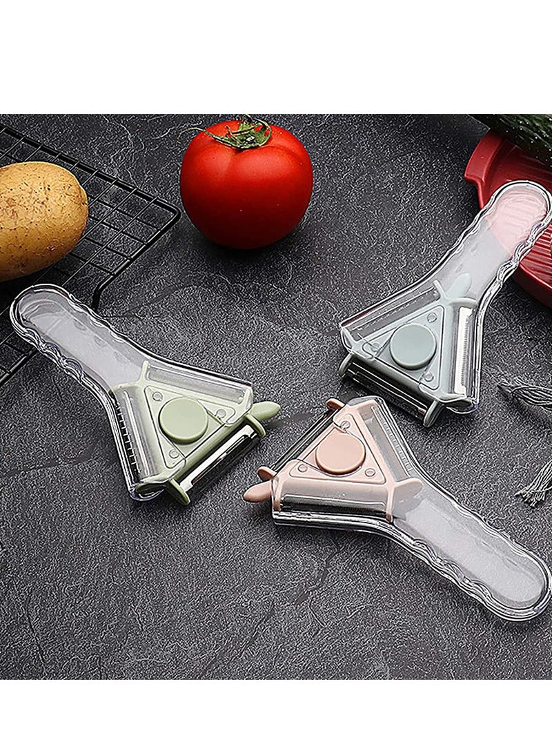 SYOSI Vegetable Peelers for Kitchen Multi Functional Peeler for Potato Carrot Apple Veggie Fruit with Ergonomic Non Slip Handle Sharp Blade Good Grip Durable  - Image 1