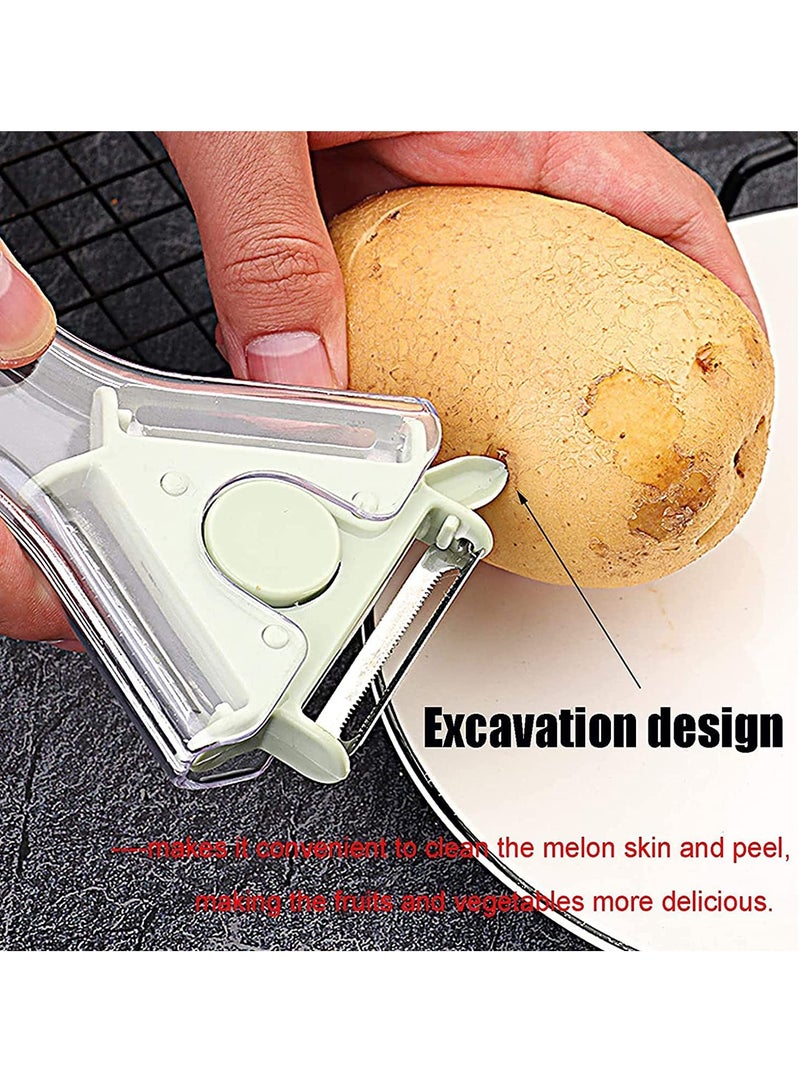 SYOSI Vegetable Peelers for Kitchen Multi Functional Peeler for Potato Carrot Apple Veggie Fruit with Ergonomic Non Slip Handle Sharp Blade Good Grip Durable  - Image 2