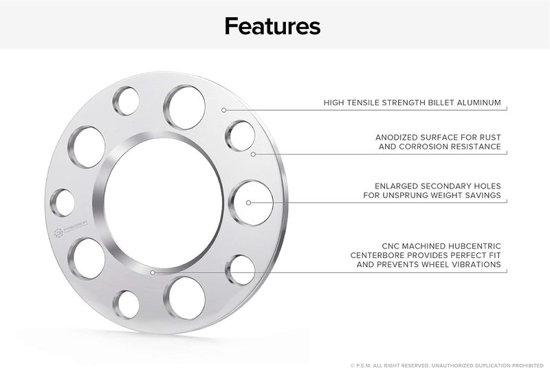 StanceMagic 2pcs 5mm Hubcentric Wheel Spacers 5x114.3 (60.1mm Bore) for Toyota and Lexus Vehicles - Image 2