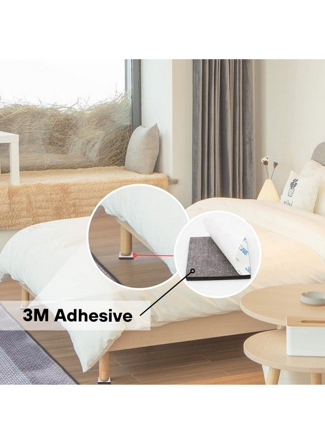 Royalkart Self Sticking Square Furniture Felt Pads with 3M Adhesion | Non-Skid Floor Protector Furniture Pad Noise Insulation with Plastic Storage Box (Brown) (Pack of 100 ) - Image 4