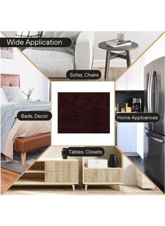 Royalkart Royalkart Self Sticking Square Furniture Felt Pads with 3M Adhesion | Non-Skid Floor Protector Furniture Pad Noise Insulation with Plastic Storage Box (Brown) (Pack of 100 )  - Image 5