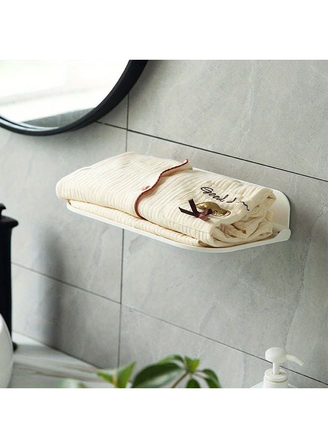 قطعتان رف أبيض مطوي لتوفير المساحة للسيارات المنزلية، رف تخزين حائطي، أرفف كبيرة وصغيرة - Image 3