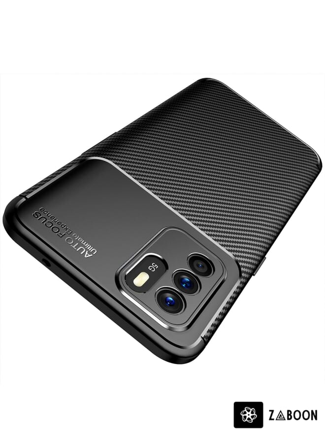 Zaboon Carbon Fiber Texture Shockproof TPU Case Protective Case Cover For OPPO Reno6 Z - Image 4