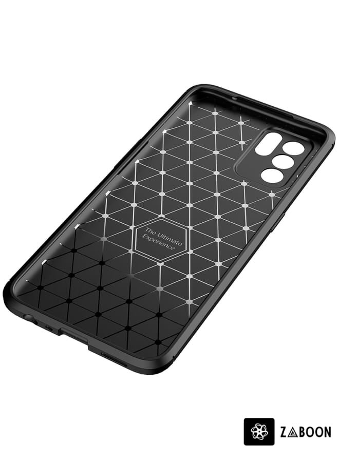 Zaboon Carbon Fiber Texture Shockproof TPU Case Protective Case Cover For OPPO Reno6 Z - Image 3