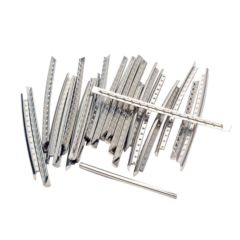 24Pcs Guitar Fret Wire Silver Metal DIY Building Tool For Fretboard - Image 2