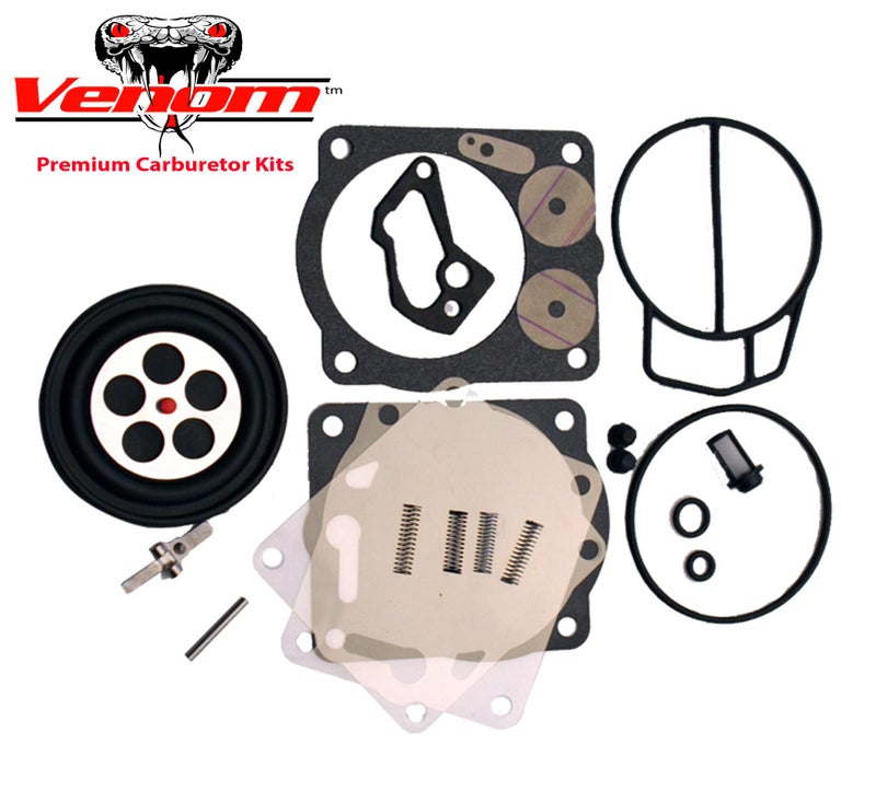 Venom Twin Carb Rebuild Kit w/Needle, Seats & Gaskets/For Sea-Doo (947-951 Engine ONLY), Fits 1998-2002 GSX GTX LRV RX RXX XP/LTD Free Water Separator Fuel Filter & O-Ring - Image 3