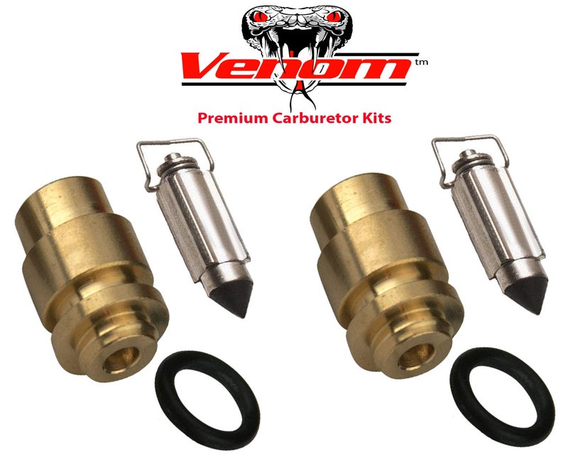 Venom Twin Carb Rebuild Kit w/Needle, Seats & Gaskets/For Sea-Doo (947-951 Engine ONLY), Fits 1998-2002 GSX GTX LRV RX RXX XP/LTD Free Water Separator Fuel Filter & O-Ring - Image 4