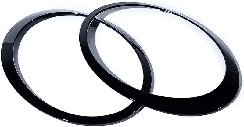 Astra Depot Left Right Headlight Trim Rings OE Replacement for 2007-2015 BMW Mini Cooper R55 R56 R57 R58 R59 (Glossy Black) - Image 5
