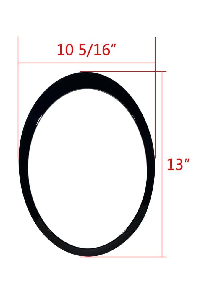 Astra Depot Left Right Headlight Trim Rings OE Replacement for 2007-2015 BMW Mini Cooper R55 R56 R57 R58 R59 (Glossy Black) - Image 3
