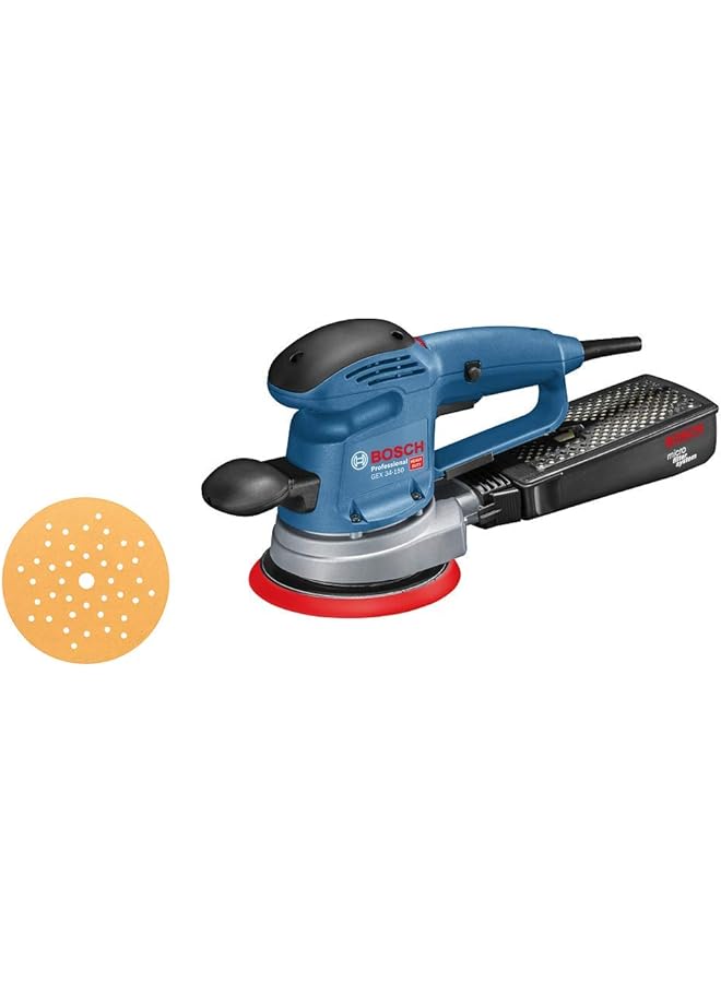 BOSCH Gex 34 150 Robust Random Orbit Sander 340 Watt Constant Speed And High Removal Rate For Efficient Results - Image 1