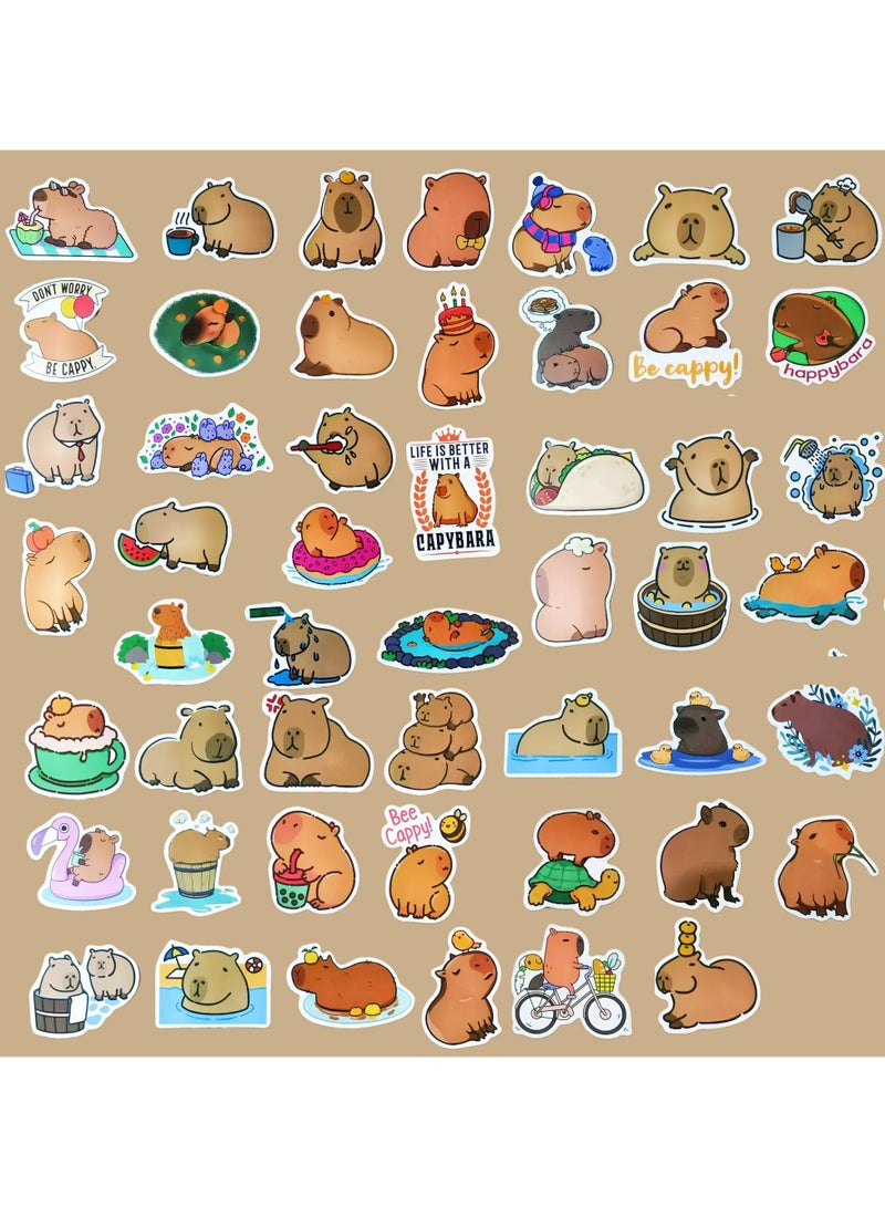 CMGTYYD Capybara Stationery Set – Cute stationery set include capybara pencil case, gel ink pens (black ink), stickers, sticky notes and keyring for office school kids students stationery supply - Image 4