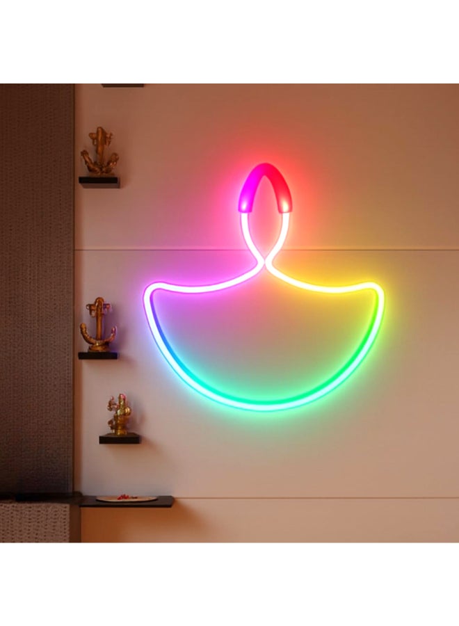 zayo LED  Diya Light  Multicolour 30Cm - Plug in - Image 1