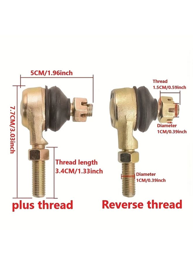Premium Heavy Duty Tie Rod Ball Joints 2PCS for ATVs Dirt Bikes Scooters Go Karts 50cc 250cc - Image 2