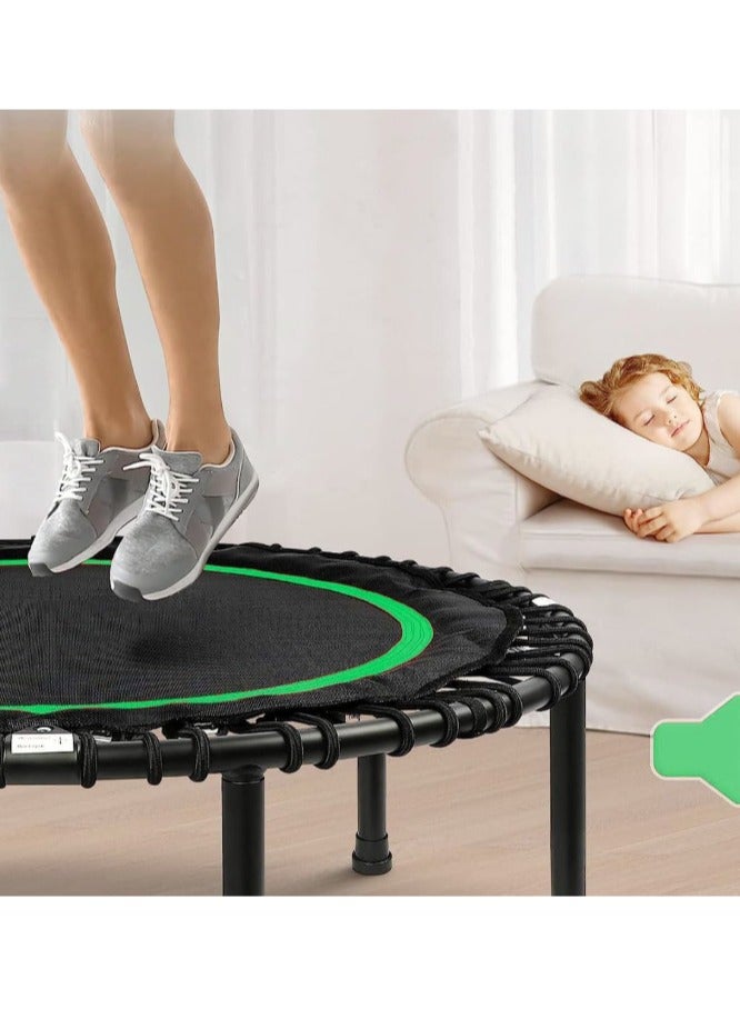 لعبة مرح  الترامبولين ، تي على شكل رغوة قابل للتعديل مقبض ، مستقرة وهادئة ترتد الرياضة ، داخلي ترتد الرياضة الترامبولين ممارسة الجسم واللياقة البدنية ، ومناسبة للكبار والأطفال - Image 3