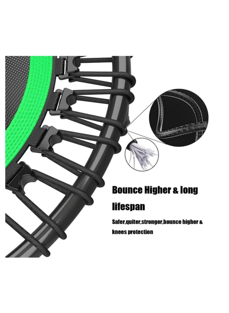 لعبة مرح  الترامبولين ، تي على شكل رغوة قابل للتعديل مقبض ، مستقرة وهادئة ترتد الرياضة ، داخلي ترتد الرياضة الترامبولين ممارسة الجسم واللياقة البدنية ، ومناسبة للكبار والأطفال - Image 4
