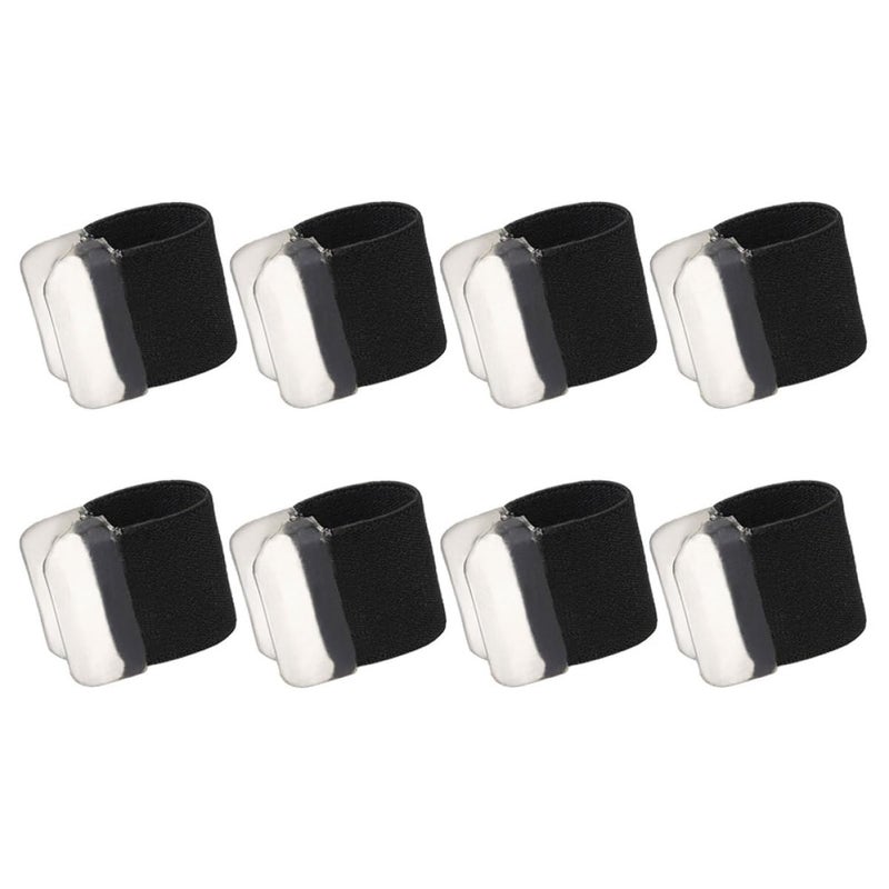 STOBAZA Reusable Toe Separator Bunion Splints for Men and Women Flexible Orthopaedic Toe Spreader 4 Pairs Black Large Size for Foot Care and Bunion Relief - Image 1