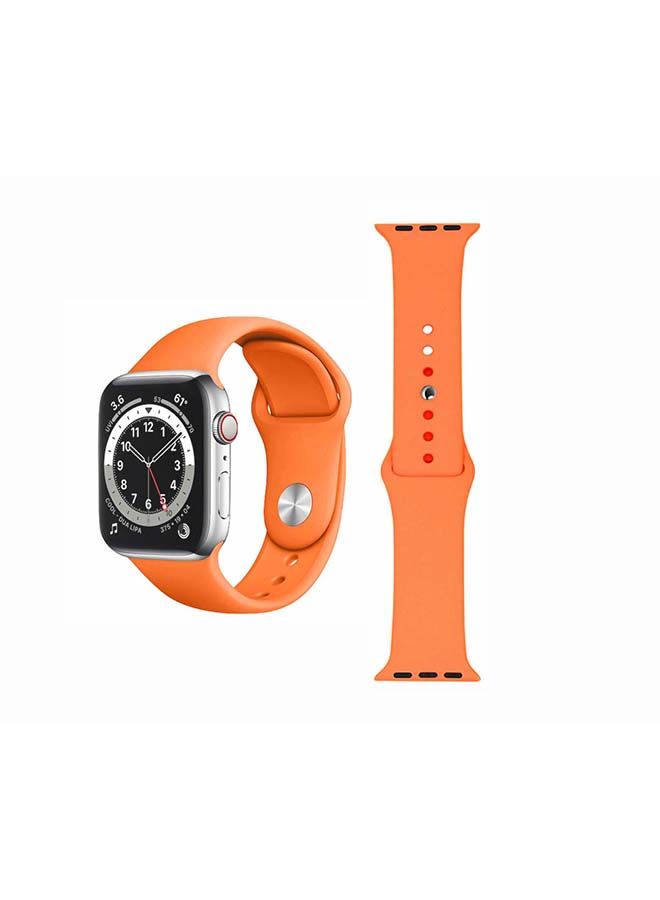 NIBEMINENT Replacement Band For Apple Watch Series 6/SE/5/4/3/2/1 40/38mm Orange 