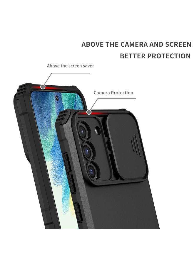 اس-توب جراب لهاتف Samsung Galaxy S21 FE 5G مع حامل مجسم وغطاء منزلق للكاميرا - Image 5