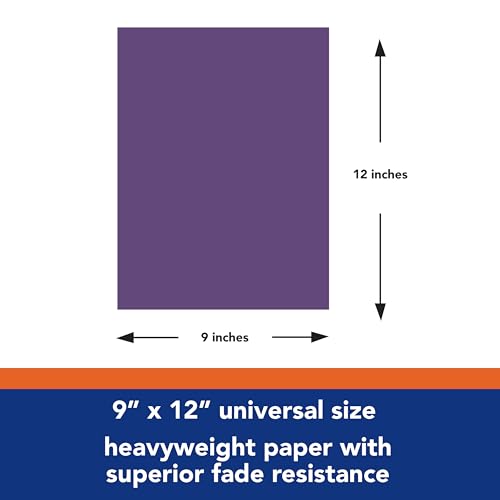 TRU-RAY ورق البناء Tru-Ray®، 50% معاد تدويره، 9" × 12"، بنفسجي، عبوة من 50 - Image 3