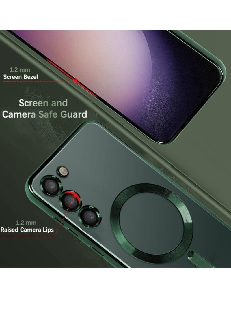 Raxoom Magnetic Clear Case for Samsung Galaxy S23 Plus with Camera Lens Protector Magsafe Compatible Electroplated Soft TPU Shockproof Anti-Scratch Phone Case - Image 4