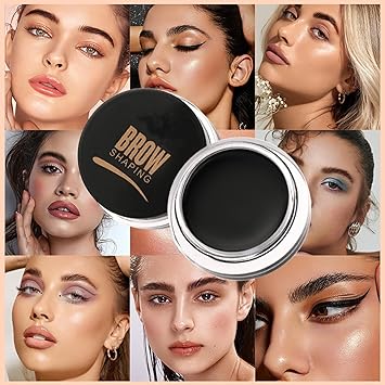 Eyebrow Pomade Gel Black Set LongLasting Eyebrow Tint Lightweight Brow Soap for Defined Brows EasytoApply with DualEnded Brush Perfect 24HR Wear for Filling and Shaping Defined Brows - Image 5